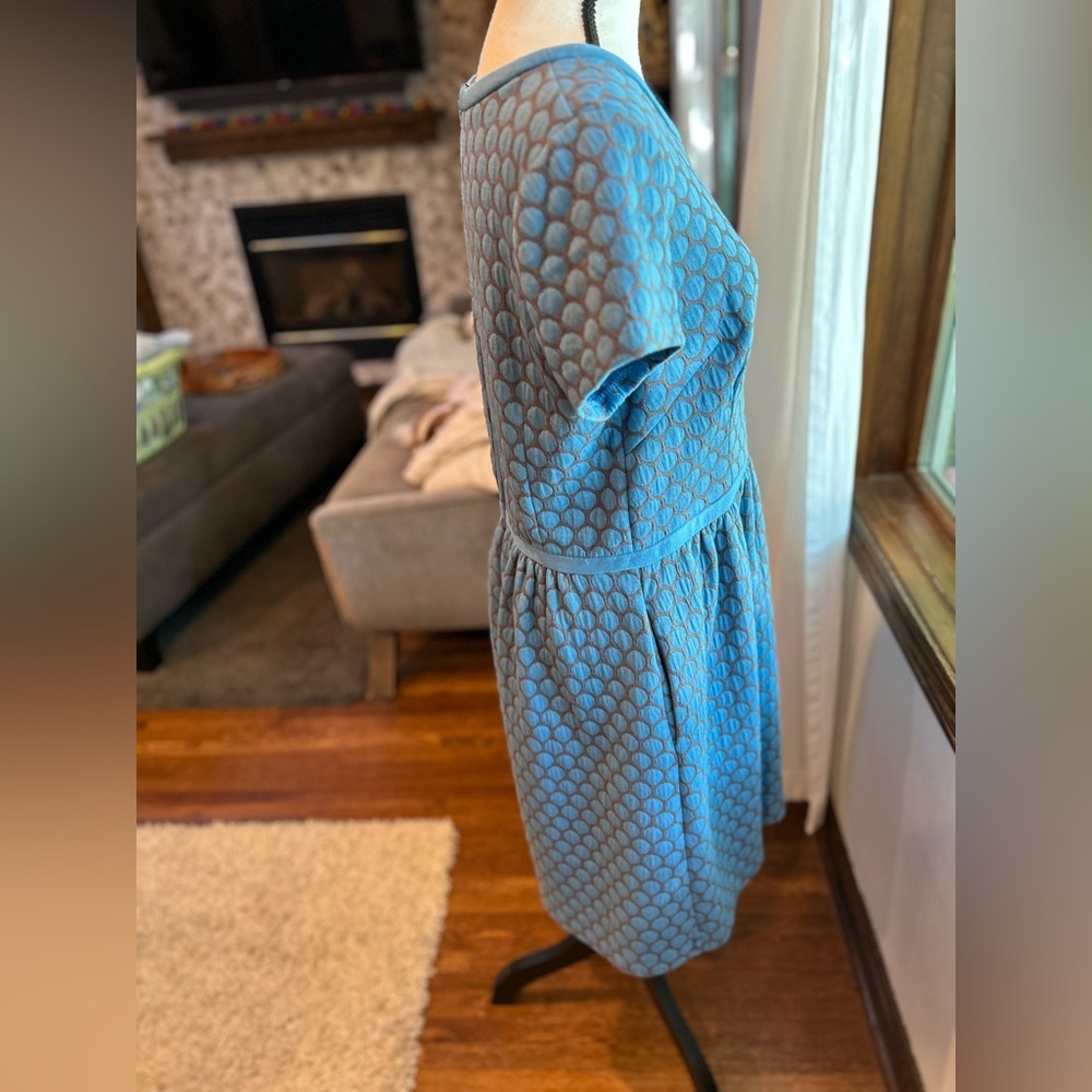 Boden polka dot blue gray dress - Picture 6 of 12